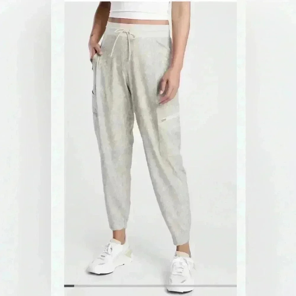 ATHLETA Venture Printed Pant, Viper Grey SIZE 22 Lightweight Workout Exercise